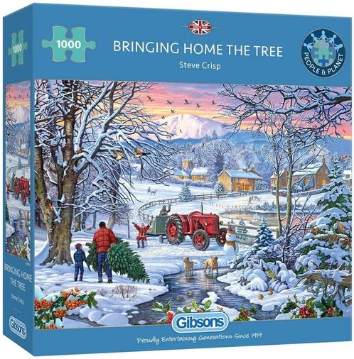 Bringing Home the Tree Puzzel (1000 stukjes) | Gibsons -, Hobby en Vrije tijd, Denksport en Puzzels, Nieuw, Verzenden