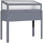 TRUUSK Verhoogd Houten Bed Met Vroege Oogst 2-in-1 Kas Voor, Verzenden