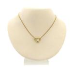 Gouden hanger met zirconia (Hanger of bedel), Ophalen of Verzenden, Gebruikt, Goud, Overige merken