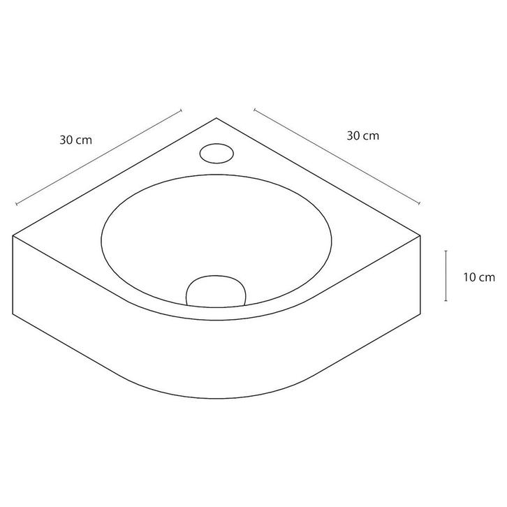 Fonteinset Differnz Cleo 30x30x10 cm Keramiek Wit Met Kruis, Doe-het-zelf en Verbouw, Sanitair, Ophalen of Verzenden