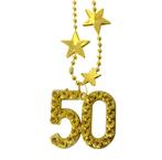 Gouden Ketting 50 Jaar Ster, Hobby en Vrije tijd, Feestartikelen, Verzenden, Nieuw