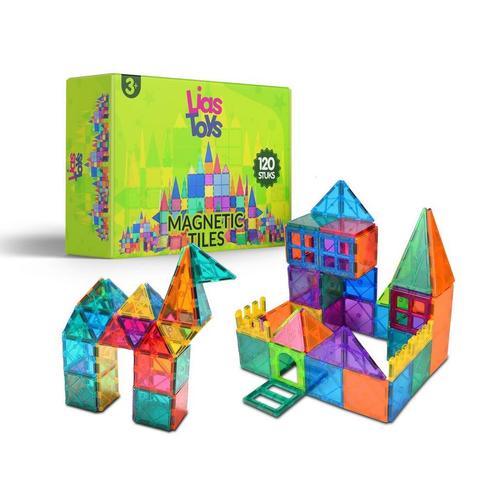Magnetic Tiles 120 stuks Liastoys, Kinderen en Baby's, Speelgoed | Bouwstenen, Nieuw, Overige merken, Ophalen of Verzenden