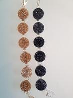 Bow and Crossbones, Glam it Up Glitter Disc Bracelet in Blac, Verzenden, Nieuw