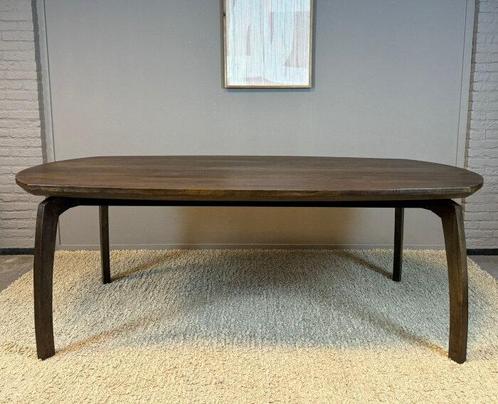 Eettafel Clement Deens Ovaal mangohout 220x110 cm - Walnoot, Huis en Inrichting, Tafels | Eettafels, Nieuw, Ophalen of Verzenden