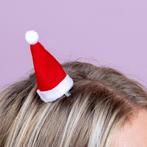 Kerstmuts haarclip met ledverlichting, Verzenden, Nieuw