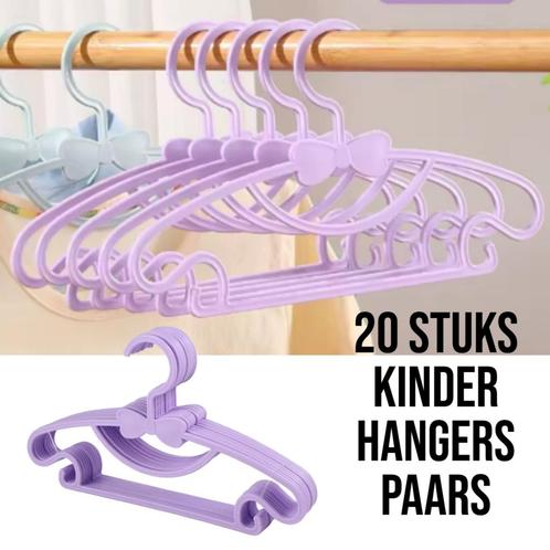 20 Stuks Kinder Kledinghangers STRIK - PAARS, Sieraden, Tassen en Uiterlijk, Kettinghangers, Paars, Nieuw, Verzenden