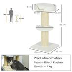 TRUUSK Krabpaal 91 cm - Kattentoren met Sisalstammen - Platf, Verzenden, Nieuw