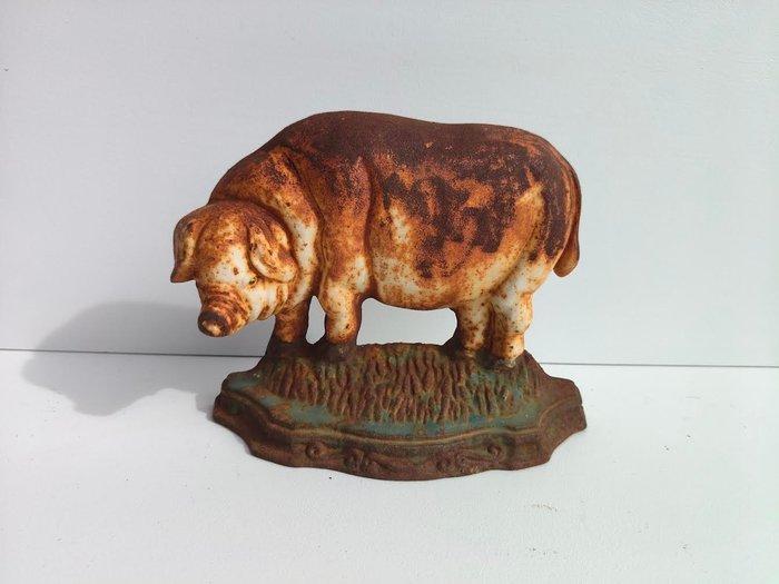 Deurstopper - IJzer - Varken, Antiek en Kunst, Curiosa en Brocante