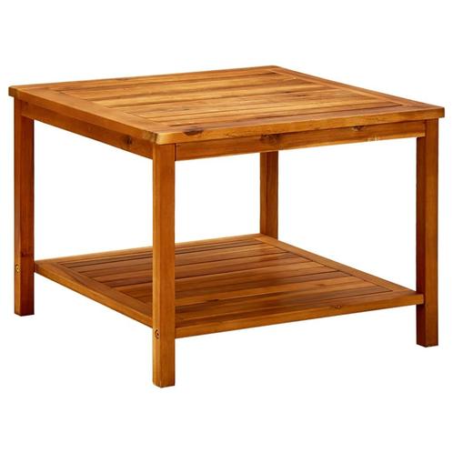 vidaXL Salontafel 60x60x45 cm massief acaciahout, Huis en Inrichting, Tafels | Salontafels, 50 tot 100 cm, Nieuw, Overige houtsoorten