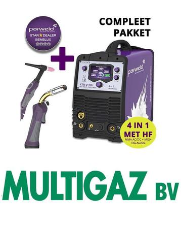 Parweld XTM211Di 4 in 1 inverter met HF lasapparaat beschikbaar voor biedingen