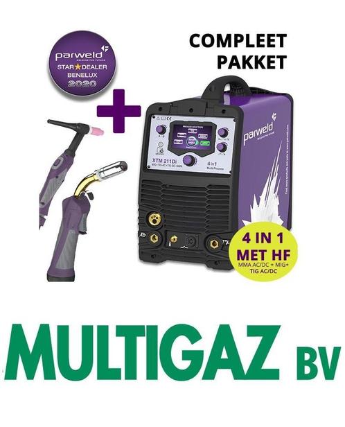 Parweld XTM211Di 4 in 1 inverter met HF lasapparaat, Doe-het-zelf en Verbouw, Gereedschap | Lasapparaten, Nieuw