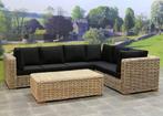 Nissah XL hoek loungeset 3-delig naturel rotan (Rechts), Ophalen of Verzenden, Nieuw