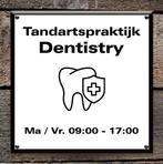 Bedrijsfbord tandartspraktijk, Verzenden, Nieuw