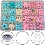 Fako Bijoux® - Kralen Set Pastel - Acryl - Sieraden Maken -, Hobby en Vrije tijd, Kralen en Sieraden maken, Verzenden, Nieuw