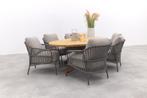 4SO Capalbio/Prado low dining tuinset 240x115 cm. (7-delig), Verzenden, Nieuw, Hout, Tuinset