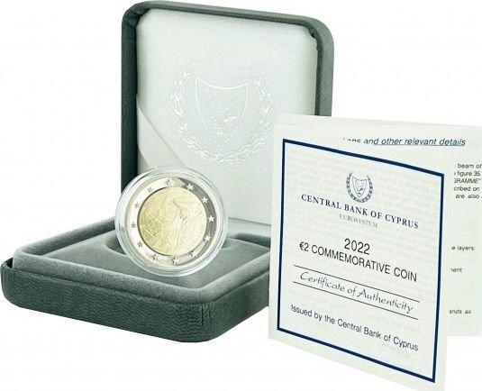 Cyprus. 2 Euro 2022 Erasmus Proof (Zonder minimumprijs), Postzegels en Munten, Munten | Europa | Euromunten