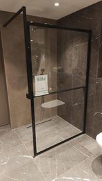 Inloopdouche 120cm mat zwart Kuadra - 0010, Doe-het-zelf en Verbouw, Sanitair, Ophalen, Nieuw, Glas, Douche