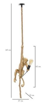 PLAFONDLAMP AAP GOUD CM Ø 27X32X60, Huis en Inrichting, Lampen | Hanglampen, Ophalen of Verzenden, Nieuw