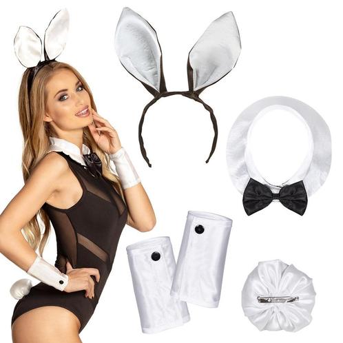 Sexy Bunny set wit/zwart, Kleding | Dames, Carnavalskleding en Feestkleding, Nieuw, Ophalen of Verzenden