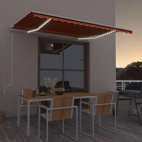 vidaXL Luifel automatisch met LED windsensor 450x350 cm, Tuin en Terras, Zonneschermen, Nieuw, Verzenden