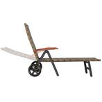 Wicker ligbed Auckland opvouwbaar met aluminium frame - natu