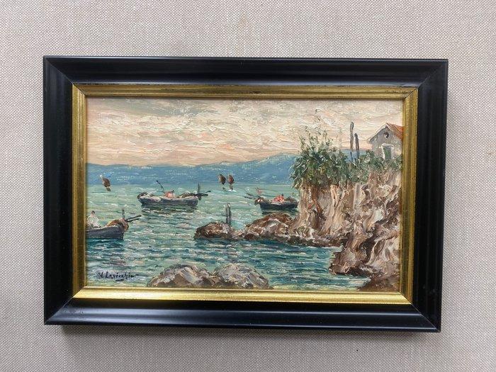 Vincenzo Laricchia (1940-2017) - Marina, Antiek en Kunst, Kunst | Schilderijen | Klassiek