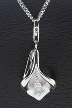 Zilveren Calla bloem hanger en/of bedel, Verzenden, Nieuw