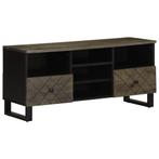 vidaXL Tv-meubel 100x33x46 cm massief mangohout zwart, Huis en Inrichting, Woonaccessoires | Cd- en Dvd-rekken, Verzenden, Nieuw