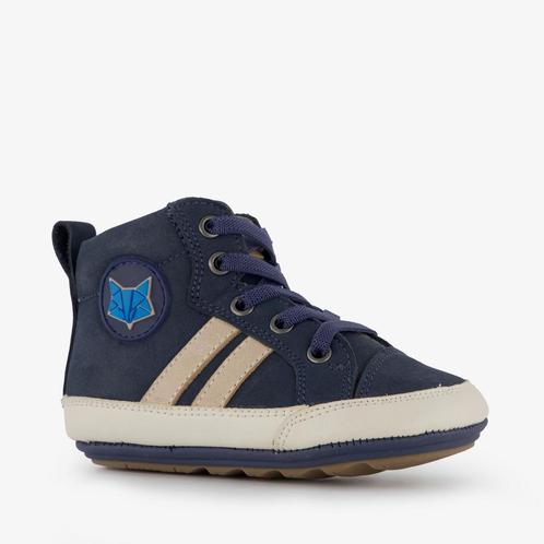 Groot leren jongens babyschoenen blauw maat 19, Kinderen en Baby's, Babykleding | Overige, Nieuw, Verzenden