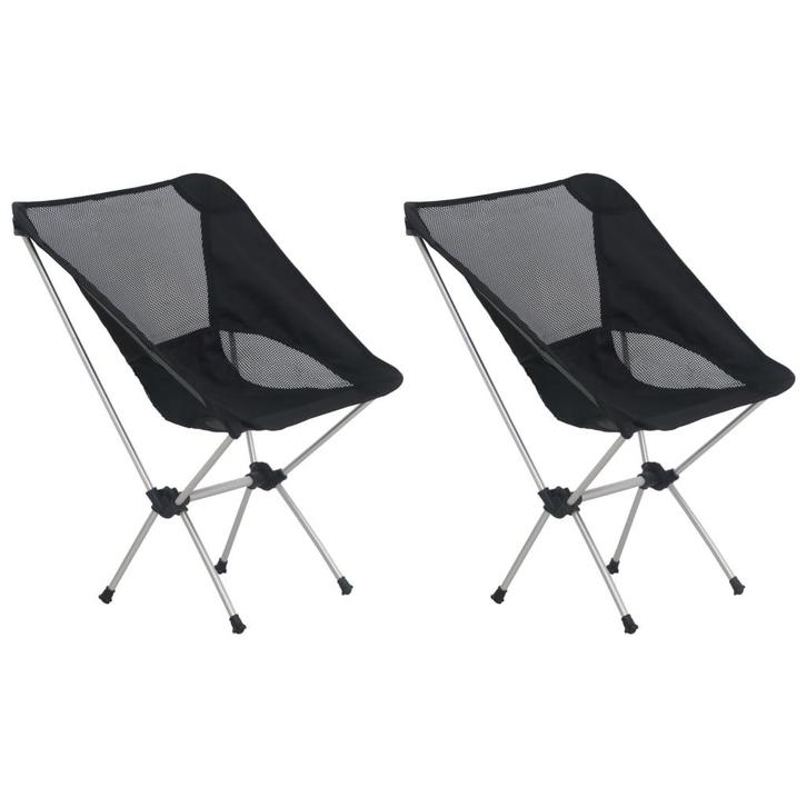 vidaXL Campingstoelen 2 st met draagtas 54x50x65 cm, Caravans en Kamperen, Kampeermeubelen, Nieuw, Verzenden