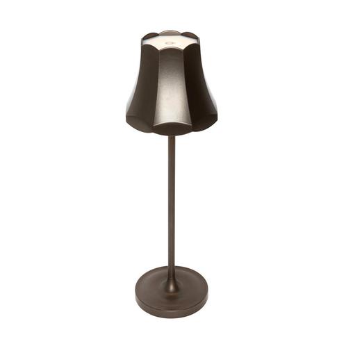 Retro tafellamp donkerbrons oplaadbaar IP44 - Granny, Huis en Inrichting, Lampen | Tafellampen, Nieuw, Minder dan 50 cm