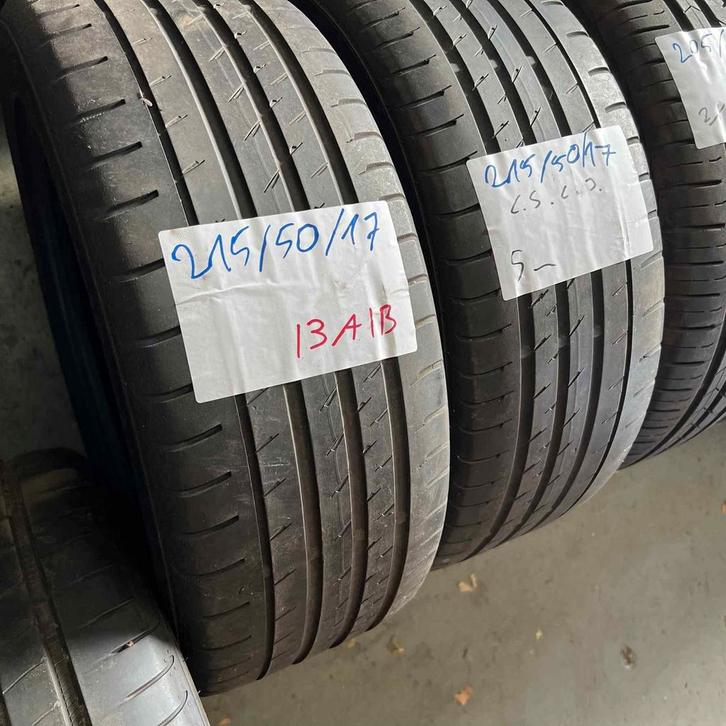 2 x Continental SportContact 3 215-50-17 Zomerbanden 5mm, Auto-onderdelen, Banden en Velgen, 17 inch, Zomerbanden, 215 mm, Personenwagen