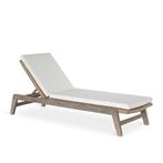 Ligbed Naomi | teak grey | beige weving | incl kussen beige, Verzenden, Nieuw
