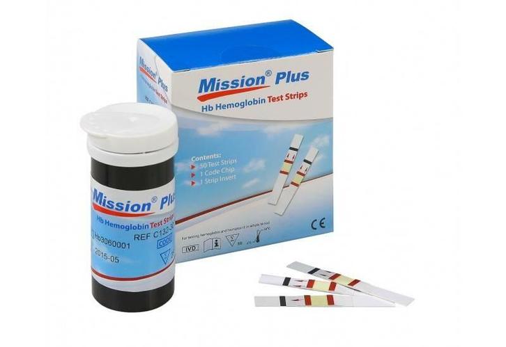 Mission® HB Plus hemoglobine Teststrips 2 x 25 strips, Diversen, Verpleegmiddelen, Nieuw, Verzenden