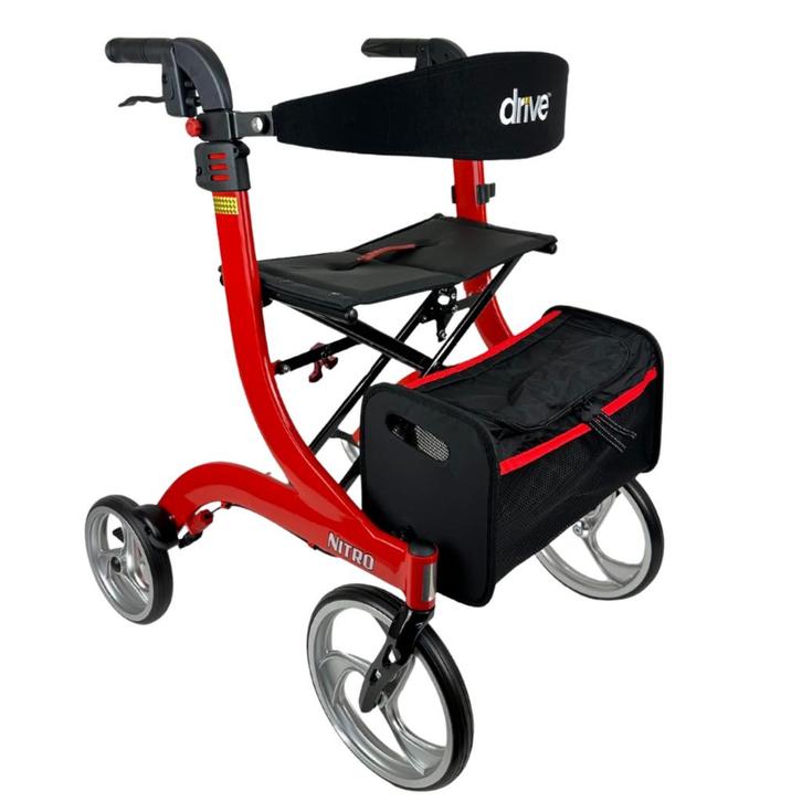 Rollator lichtgewicht Drive Nitro rood M, Diversen, Rollators, Nieuw, Ophalen of Verzenden