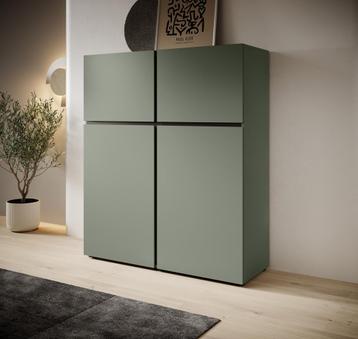 Meubella Dressoir Cainan groen zwart 119cm