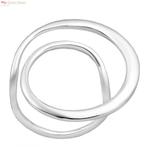 Zilveren grote desing ring spiraal