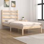 vidaXL Bedframe massief grenenhout 90x200 cm, 90 cm, Eenpersoons, Bruin, Verzenden