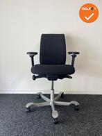 HAG - H05 - zwarte stoffering - Zilvergrijs voetkruis, Werkplek, Ophalen of Verzenden, Gebruikt, Stoel