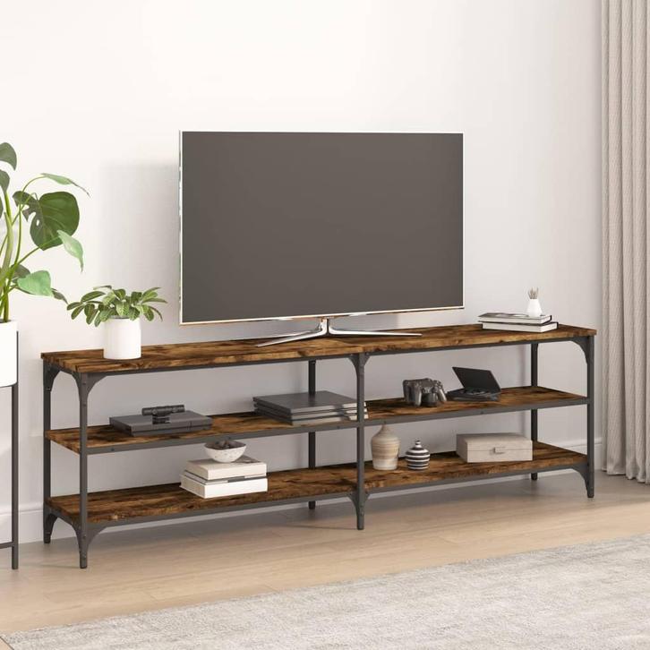 vidaXL Tv-meubel 160x30x50 cm bewerkt hout gerookt, Huis en Inrichting, Kasten | Televisiemeubels, 25 tot 50 cm, Nieuw, Overige houtsoorten