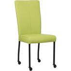 Leren eetkamerstoel Deal - Toledo Lime (felgroen) - Poten, Huis en Inrichting, Stoelen, Nieuw, Leer, Ophalen of Verzenden, Leren eetkamerstoel Deal - Toledo Lime (felgroen) - Poten staal vierkant zwart past perfect in uw interieur als u woonstijl: Modern is.