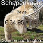 Schapenvacht BEIGE schapenvel schapenhuid  € 34,95 GROOT ASS, Ophalen of Verzenden, Nieuw