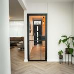 Stalen Binnendeur 6 Vlaks Helder glas Luxe design Met slot, Doe-het-zelf en Verbouw, Minder dan 80 cm, Binnendeur, Nieuw, Metaal