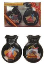 Castagnetten zwart met print, Verzenden, Nieuw, Feestartikel