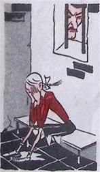 Huilende vrouw in de gevangenis (lijst optie, Lithos), Antiek en Kunst, Verzenden