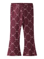 Flared Broek Bordeaux met Strikjesprint 92, Ophalen of Verzenden, Nieuw, Meisje, Broek