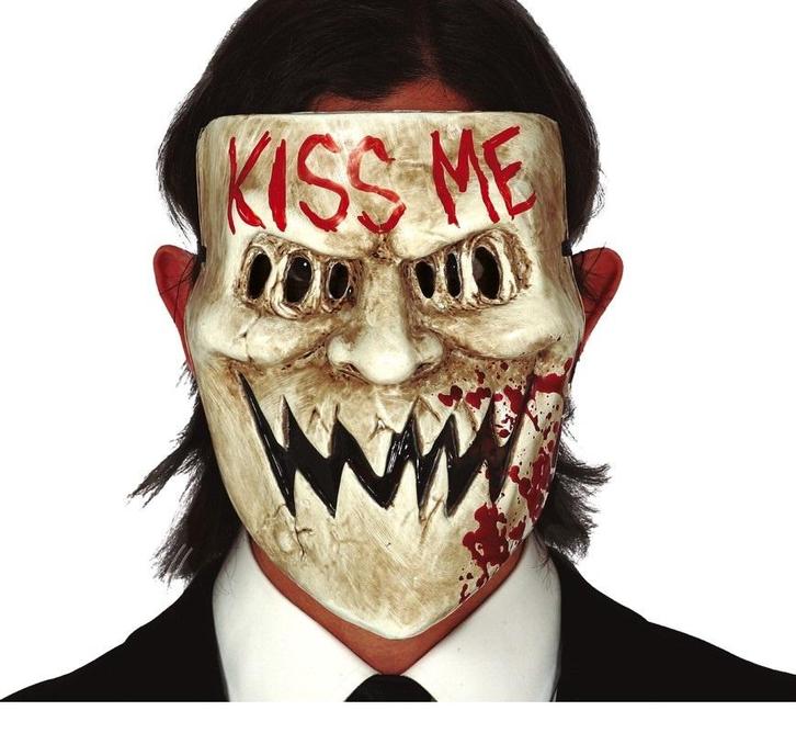Halloween Horror Kiss Me Masker, Hobby en Vrije tijd, Feestartikelen, Nieuw, Verzenden