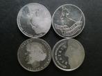 Nederland. 50 Gulden 1984-1994, 4 different Silver coins, Postzegels en Munten, Munten | Nederland