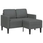 vidaXL Tweezitsbank met chaise longue L-vorm donkergrijs 125, Huis en Inrichting, Verzenden, Nieuw, Tweepersoons, Stof