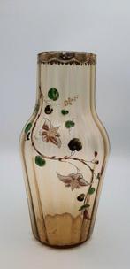 Vaas - Glas - Art Nouveau - geëmailleerd glas, Antiek en Kunst
